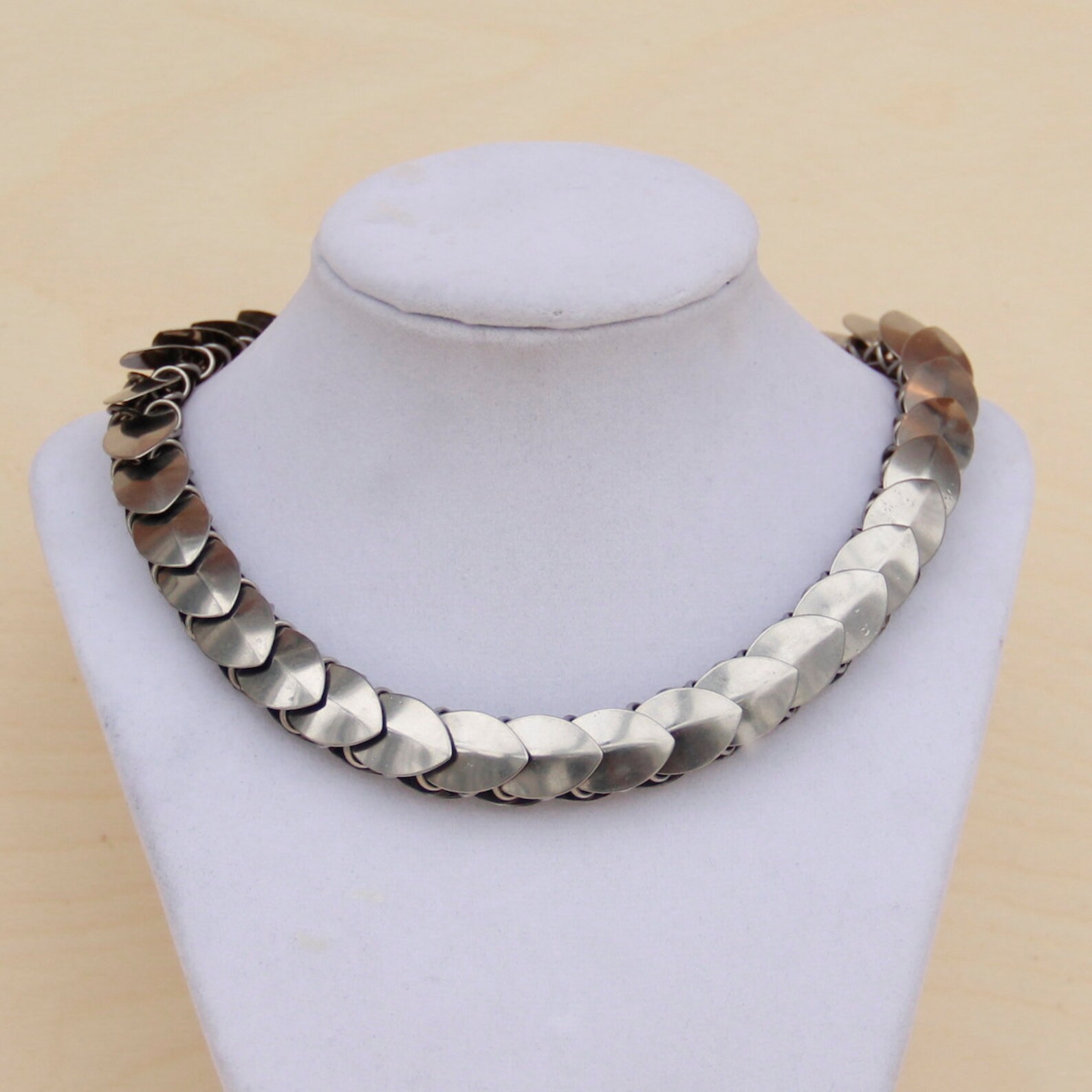 Steel Scale Maille Necklace - Etsy