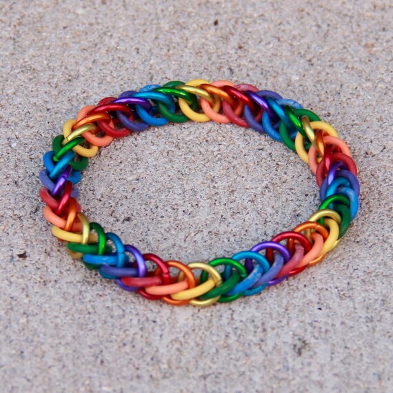 Rainbow bracelet etsy discount