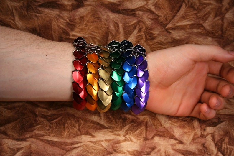 Custom Scale Maille Bracelet in Anodized Aluminum Etsy