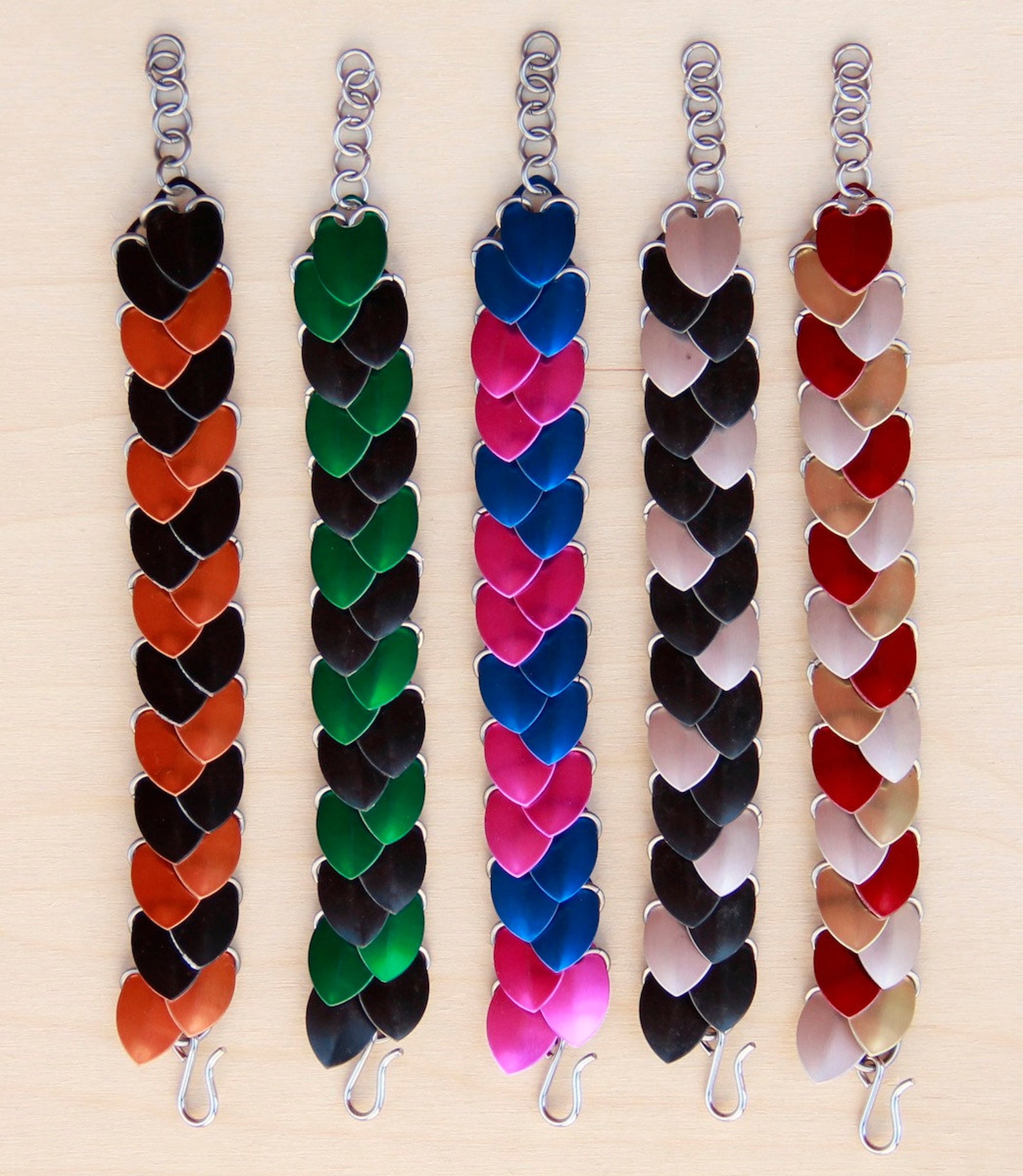 Custom Scale Maille Bracelet in Anodized Aluminum Etsy Ireland