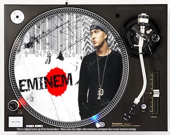 DJ Industries - Eminem - DJ slipmat LP record player turntable