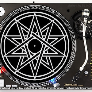 DJ Industries - ジオメトリー 10 ポイント - DJ スリップマット LP レコード プレーヤー ターンテーブル