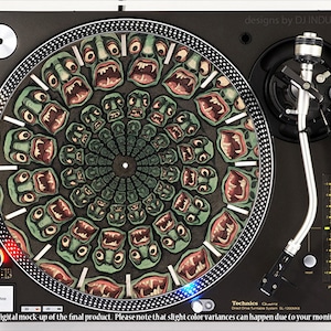 DJ Industries - Green Monster Phenakistoscope - DJ slipmat