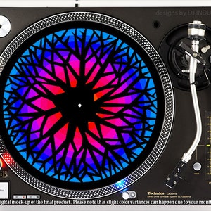 DJ Industries - Cracked Spectrum - DJ slipmat LP record player turntable