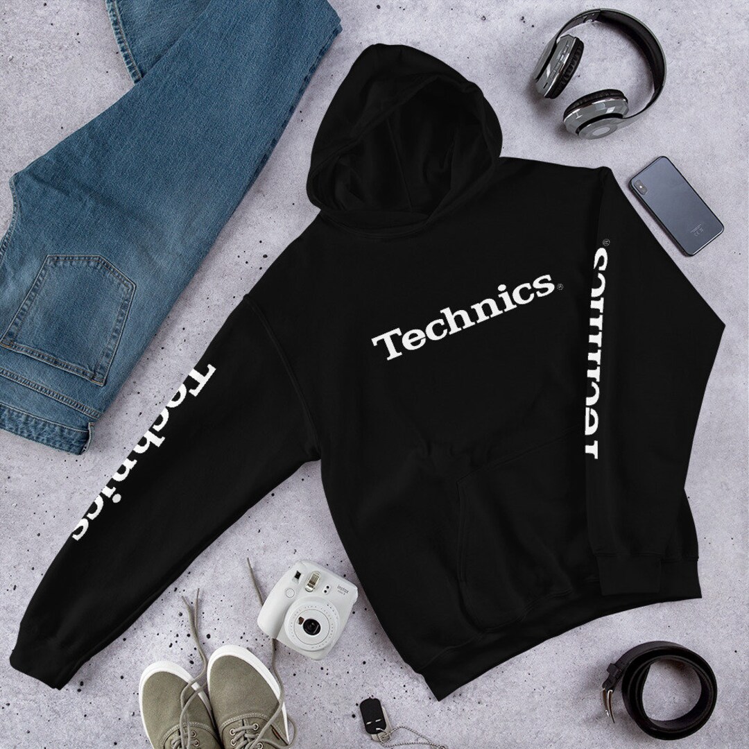 Wear Technics - Technics Classic Black Hoodie - Etsy