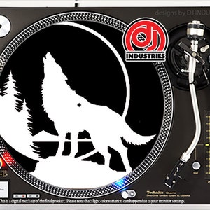 DJ Industries - Wolf Howl - DJ slipmat LP record player turntable