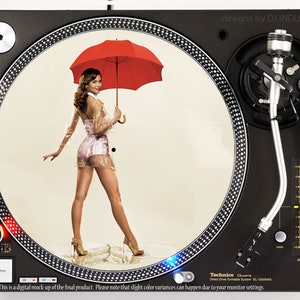 DJ Industries - Pinup Summer Glau - DJ slipmat LP record player turntable