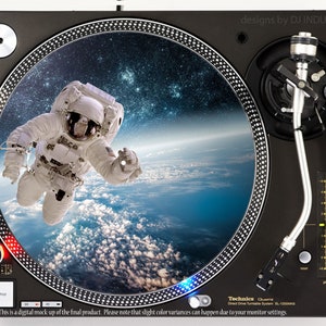 DJ Industries - Astronaut in Space - DJ slipmat LP record player turntable