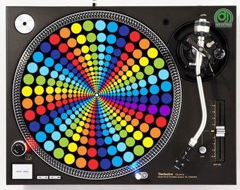 DJ Industries - Rainbow Circles - DJ slipmat LP record player turntable