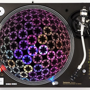 DJ Industries - Orbital Circles - DJ スリップマット LP レコード プレーヤー ターンテーブル