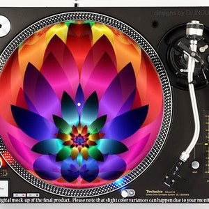 DJ Industries - Lotus Abstract - DJ スリップマット LP レコード プレーヤー ターンテーブル