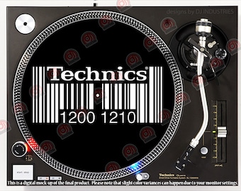 DJ Industries - Technics Barcode - DJ slipmat LP record player turntable