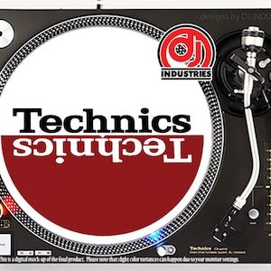 DJ Industries - Technics Mirror Classic bk/drd/wh - DJ スリップマット LP レコード プレーヤー ターンテーブル