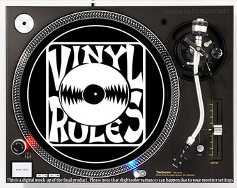 DJ Industries - Vinyl Rules - DJ slipmat LP record player turntable