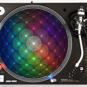 DJ Industries - Kaleidoscope Bloom - DJ スリップマット LP レコード プレーヤー ターンテーブル