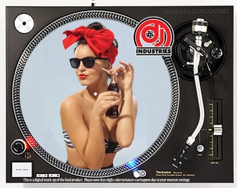 DJ Industries - Pinup Girl Lanna - DJ slipmat LP record player turntable