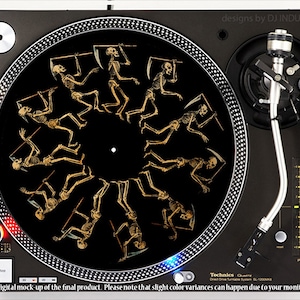 DJ Industries - Skeleton Walk Phenakistoscope - DJ slipmat