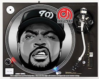 DJ Industries - Ice Cube Fan Art - DJ slipmat LP record player turntable