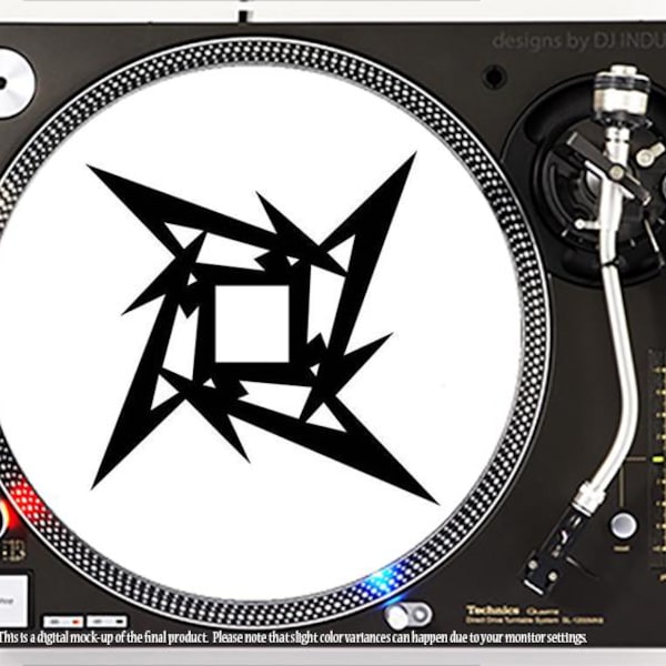DJ Industries - Metallica Star  - DJ slipmat LP record player turntable