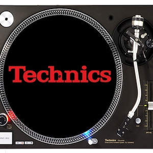 DJ Industries - Technics Classic Red on Black - DJ slipmat