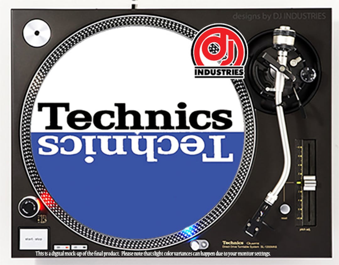 Technics Mirror Purple/White on Black - DJ slipm