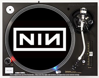 DJ Industries - Nine Inch Nails - Tocadiscos de vinilo con alfombrilla deslizante para DJ