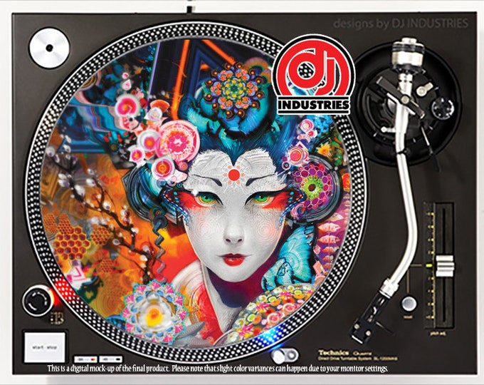 DJ Industries - Abstract Geisha - DJ slipmat LP record player turntable