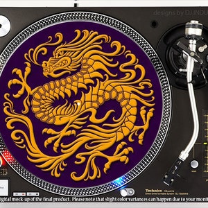 DJ Industries - Imperial Golden Dragon - DJ スリップマット LP レコード プレーヤー ターンテーブル