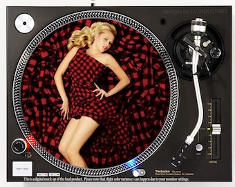 DJ Industries - Pinup Teresa Palmer - DJ slipmat LP record player turntable