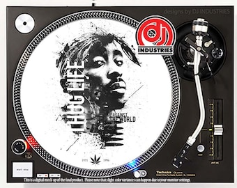 DJ Industries - Tupac Thug Life - DJ slipmat LP record player turntable