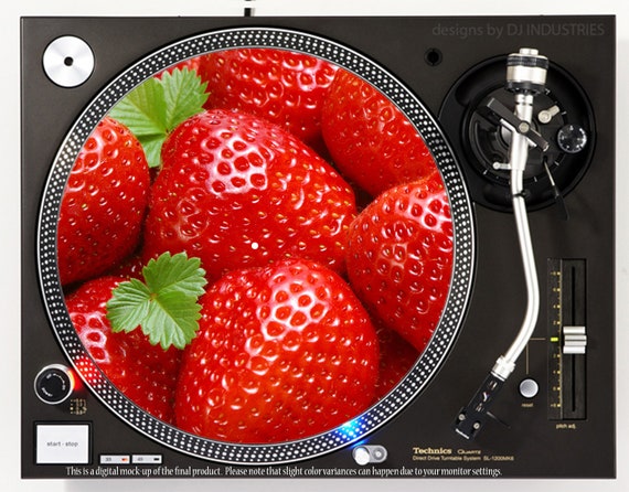 Dj Industries Strawberry Spin Dj Slipmat Lp Record Player Etsy Singapore