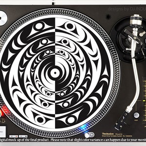 DJ Industries - Tribal Invert Split - DJ スリップマット LP レコード プレーヤー ターンテーブル