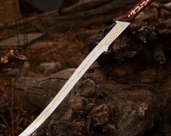Handgjord Hadhafang-svärdsreplika, Arwen Evenstar Elven-svärd, Ring of Power-filmen, Aragorns cosplay-rekvisita, julklapp