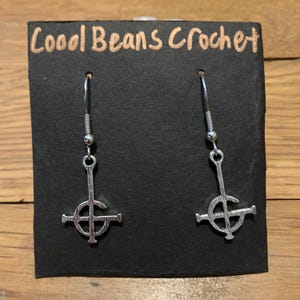 Ghost BC Band Grucifix Earrings
