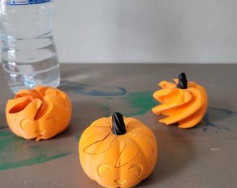 3D Printed Fidget Pumpkin: Twist-Apart Stress Relief Toy