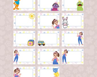 14 Editable Birthday Table Tents, Table Labels, Food Labels, Place Card, Ms Rachel