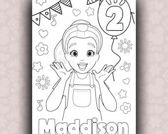 Editable Ms Rachel Coloring Sheet, Coloring Placemat