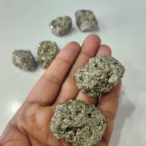 Raw Pyrite Crystal Cluster: Natural Home Decor, Healing Stone