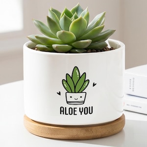 Benutzerdefinierte Keramik-Blumentopf, personalisierter Pflanzentopf mit süßem Zitat und Blumen, beste Freundin Geschenk, Housewarming Danke Geschenk