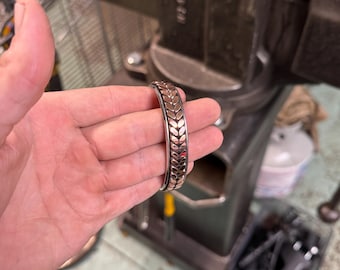 Bracelete Copperhead de torção dupla (borda chanfrada) 3/32" em aço inoxidável ER316L/cobre