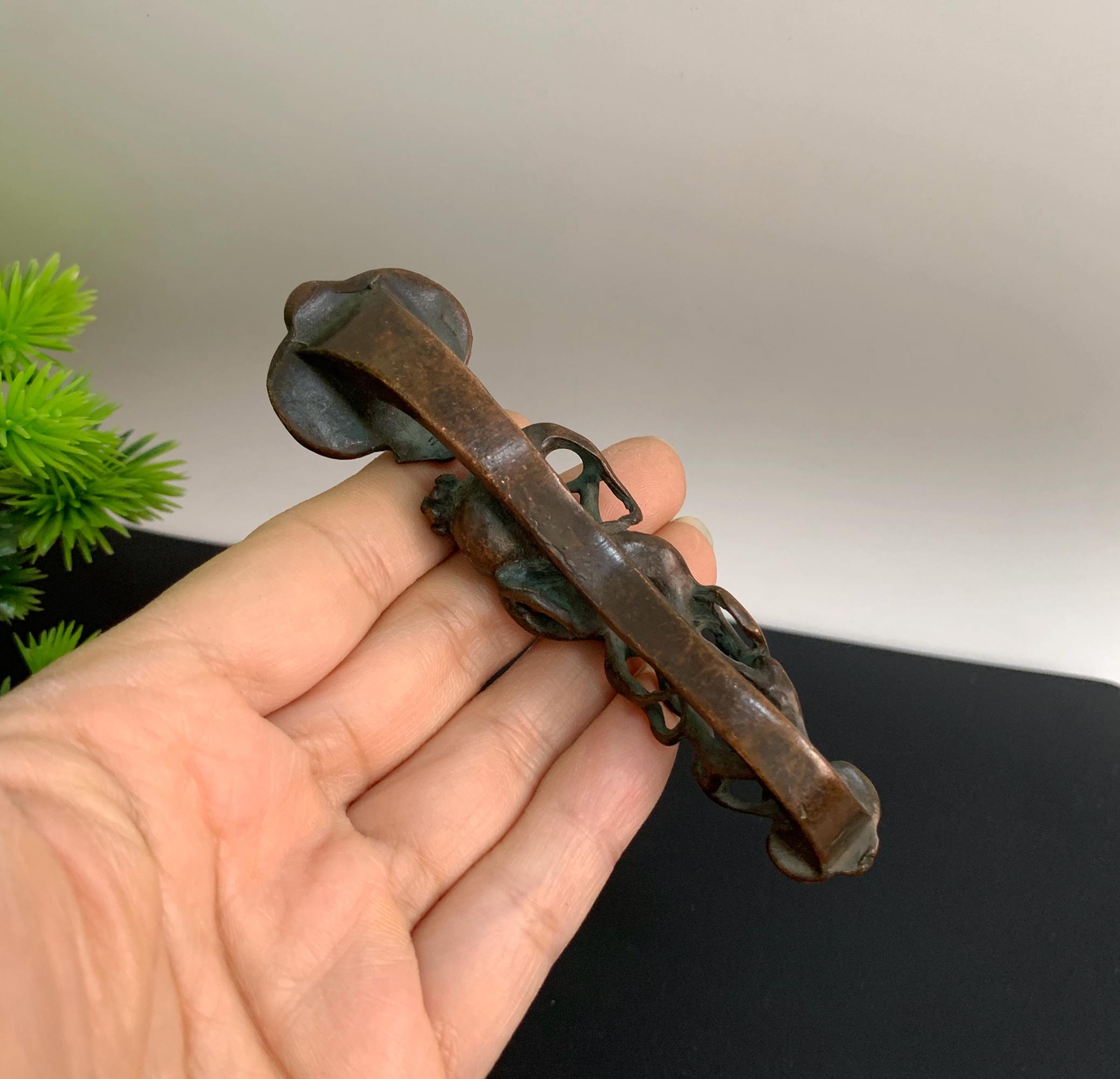 Vintage Bronze Carved Ruyi Statue. Fengshui Statue - Etsy