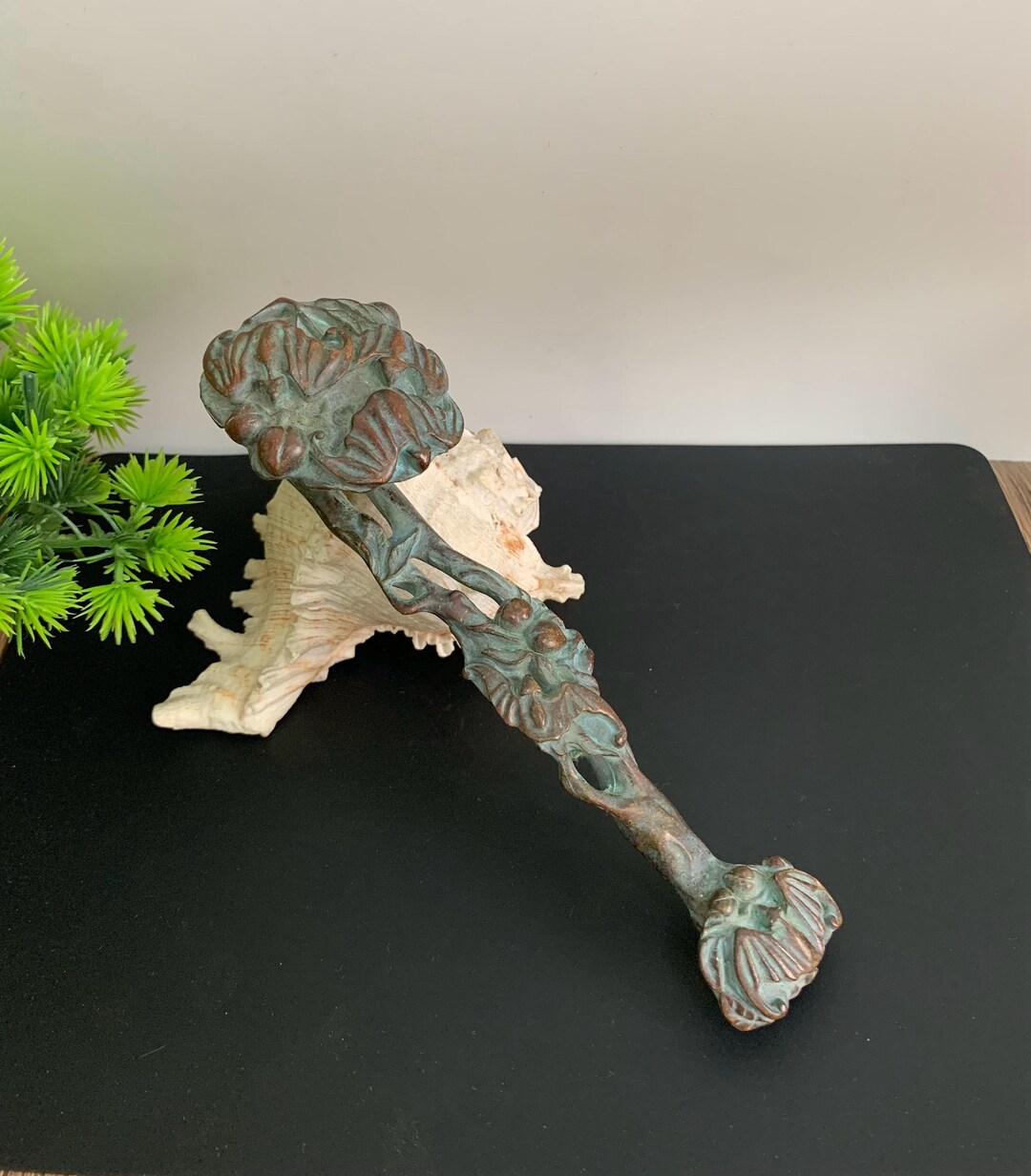Vintage Bronze Carved Ruyi Statue: Fengshui Statue - Etsy