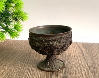 大理石台座付きチーターのブロンズ彫刻 - ヴィンテージヒョウ像 - Etsy