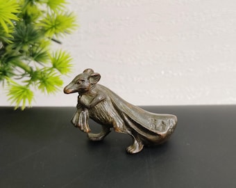 ブロンズ彫刻のネズミ像。ホームデコレーション - Etsy 日本
