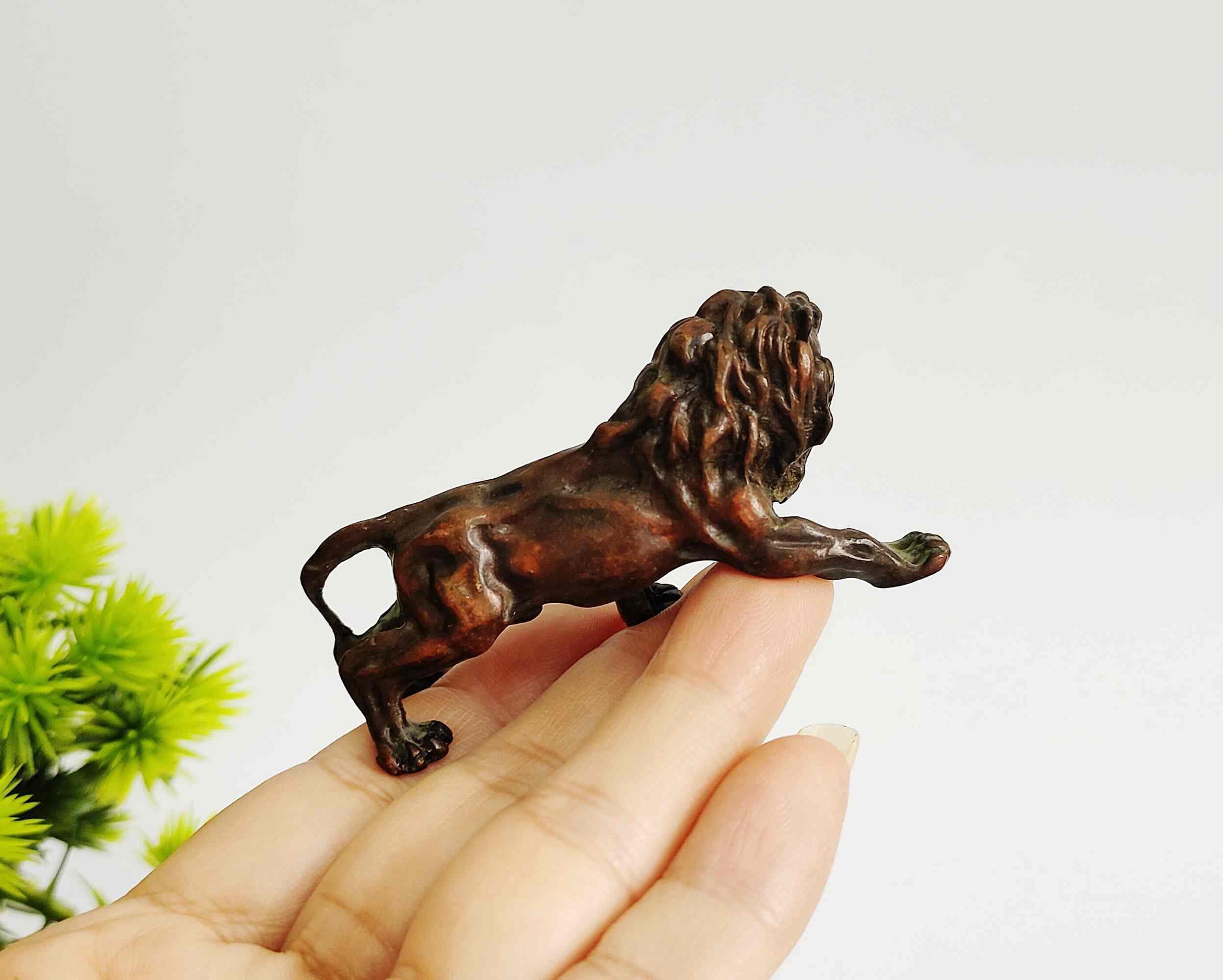 ヴィンテージブロンズ彫刻ライオン像 - Etsy 日本
