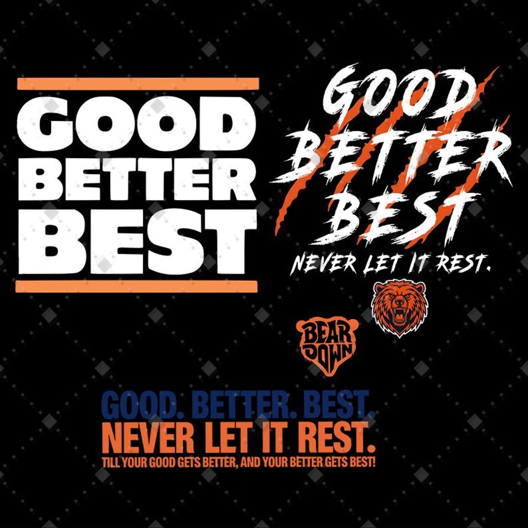 Good Better Best Design, Bears Football Fans Vintage PNG, Bear Football ...