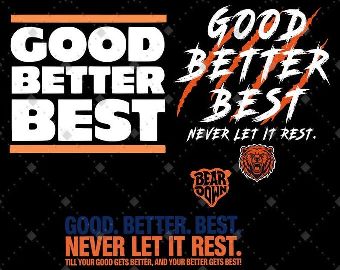 Good Better Best Design, Bears Football Fans Vintage PNG, Bear Football ...