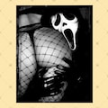 Ghostface Fishnet PNG, Sexy Horror Halloween Clipart, Dark Humor Scary Movie Sublimation Design, Spooky Meme Digital Download