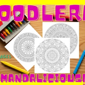 Mandalicious Coloring Pages: 10 Printable Activity Sheets (Instant Download PDF