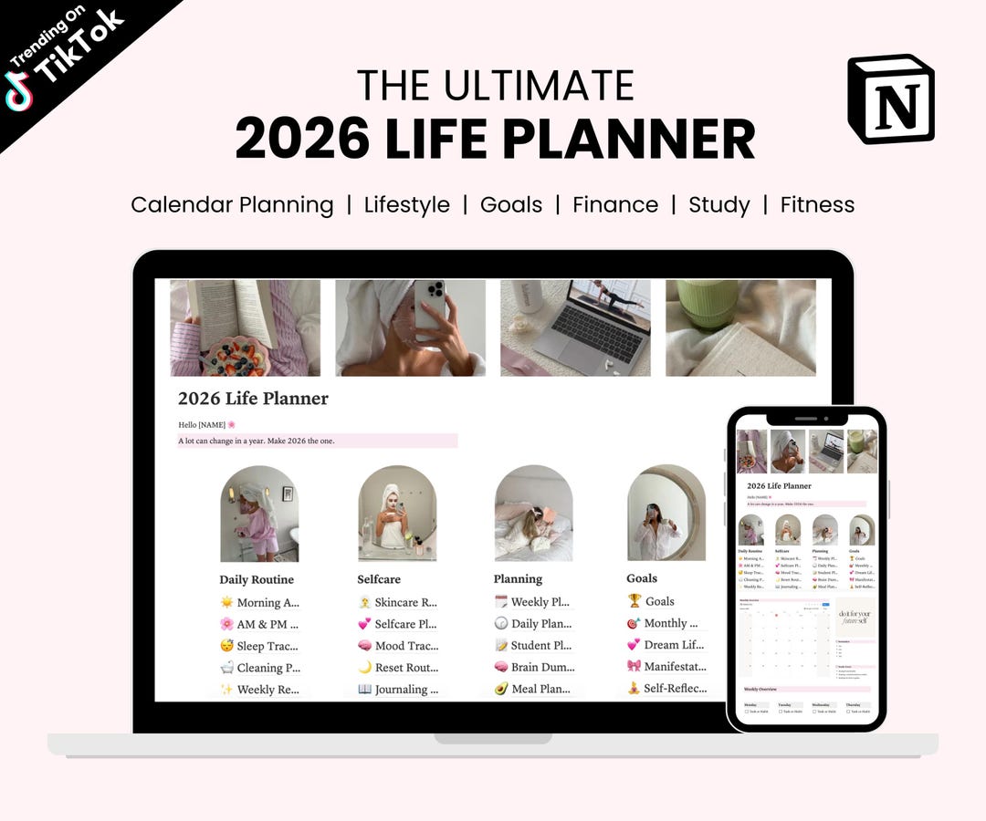 2026 Life Planner | Notion Template | It Girl Planner | Dashboard ...